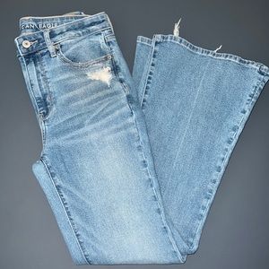 American Eagle super hi-rise flare jeans